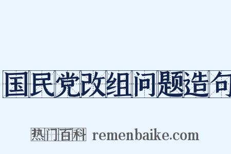 国民党改组问题造句是什么意思的图片